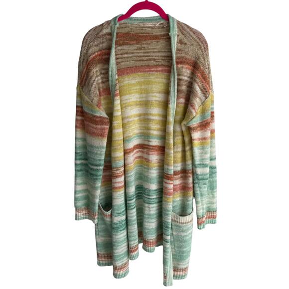 SOFT SURROUNDINGS‎ Juniper Colorful Pastel Knit Cardigan Ladies Sweater, M - Picture 1 of 6